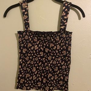 Billabong Black Floral Tank size S